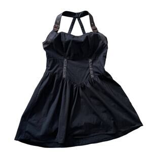 Steampunk black dress